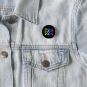 Kamala Harris 2024 Regenbogentypografie schwarz Button (Beispiel)