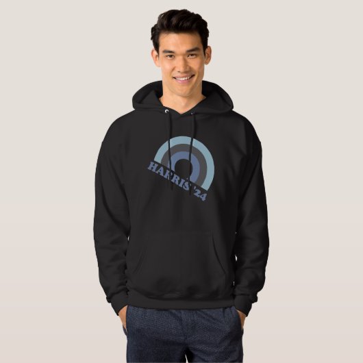 Kamala Harris 2024 Retro Rainbow Hoodie (Vorne ganz)