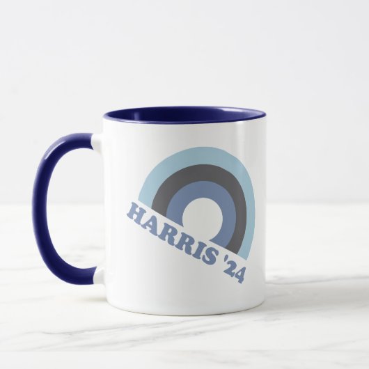 Kamala Harris 2024 Retro Rainbow Tasse (Links)