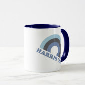 Kamala Harris 2024 Retro Rainbow Tasse (VorderseiteRechts)