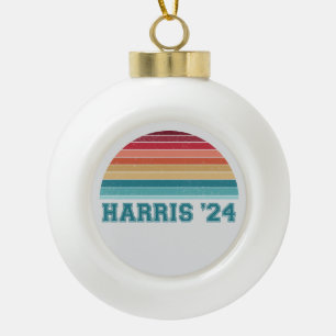Kamala Harris 2024 Retro Sunset Vintag Keramik Kugel-Ornament