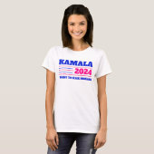Kamala Harris 2024 Rosa und Blau T-Shirt (Vorne ganz)