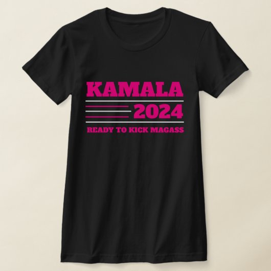 Kamala Harris 2024 Rosa und Weiß T-Shirt (Ablage )