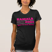 Kamala Harris 2024 Rosa und Weiß T-Shirt (Vorderseite)