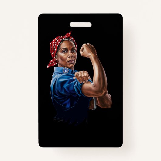 Kamala Harris 2024 Rosie The Riveter Childless Cat Ausweis (Vorderseite)