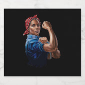Kamala Harris 2024 Rosie The Riveter Childless Cat Bierflaschenetikett (Einzelnes Label)