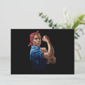 Kamala Harris 2024 Rosie The Riveter Childless Cat Einladung (Stehend Vorderseite)