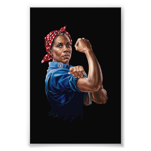 Kamala Harris 2024 Rosie The Riveter Childless Cat Fotodruck (Vorne)