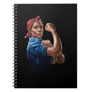 Kamala Harris 2024 Rosie The Riveter Kinderlose Ka Notizblock