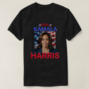 Kamala Harris 2024 Rot, Weiß und Blau T-Shirt