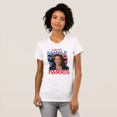 Kamala Harris 2024 Rot, Weiß und Blau T-Shirt (Vorne ganz)