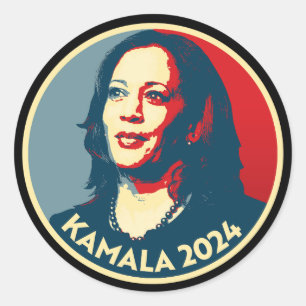 Kamala Harris 2024 Runder Aufkleber