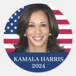 Kamala Harris 2024 Runder Aufkleber