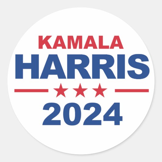Kamala Harris 2024 Runder Aufkleber (Vorderseite)