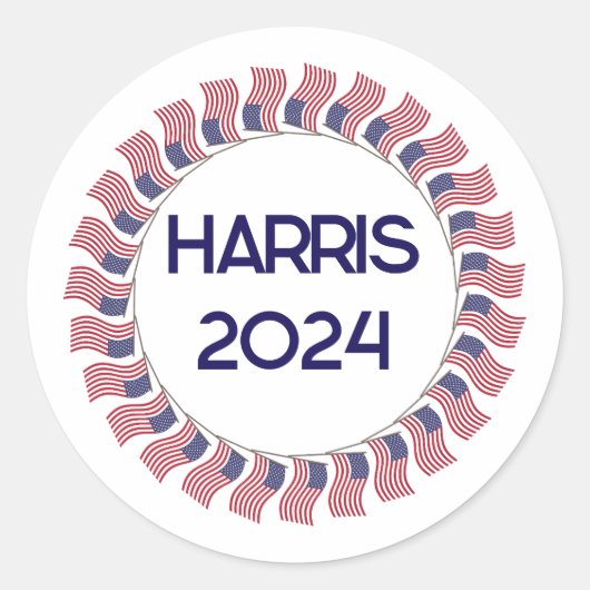Kamala Harris 2024 Runder Aufkleber (Vorderseite)
