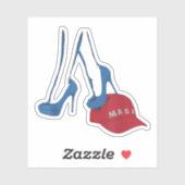 Kamala Harris 2024 Schritte auf MAGA Hat Anti-TRUM Aufkleber (Blatt)