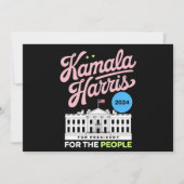 Kamala Harris 2024 Sozialdemokrat Abstimmung blau Einladung (Vorderseite)
