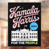 Kamala Harris 2024 Sozialdemokrat Abstimmung blau Fensteraufkleber (Blatt 2)
