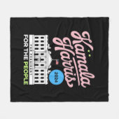 Kamala Harris 2024 Sozialdemokrat Abstimmung blau Fleecedecke (Vorderseite (Horizontal))