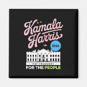 Kamala Harris 2024 Sozialdemokrat Abstimmung blau Magnet (Vorne)