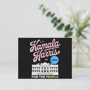 Kamala Harris 2024 Sozialdemokrat Abstimmung blau Postkarte