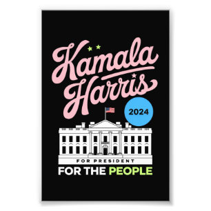 Kamala Harris 2024 Sozialdemokratenstimmen Blau Fotodruck
