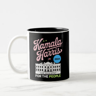 Kamala Harris 2024 Sozialdemokratenstimmen Blau  Zweifarbige Tasse