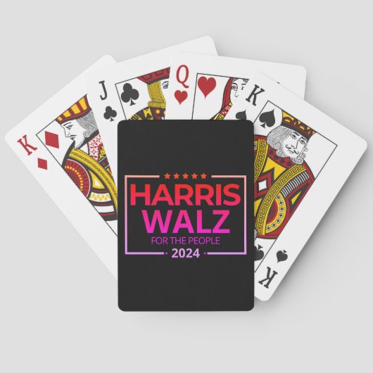 Kamala harris 2024 spielkarten (Rückseite)