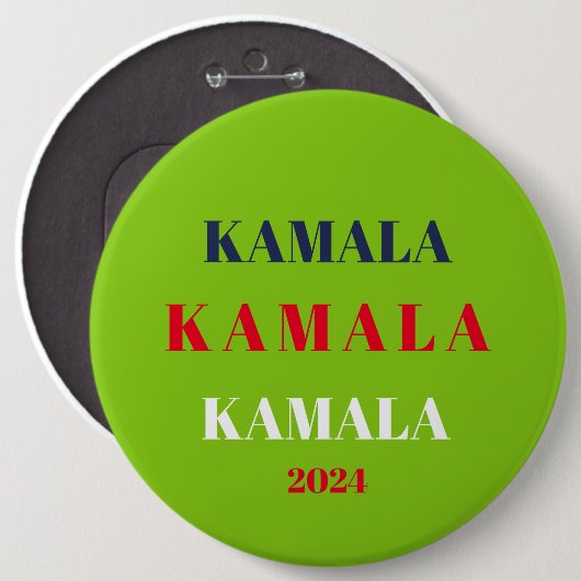 Kamala Harris 2024 Support Brat Green Button (Vorne & Hinten)