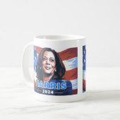 Kamala Harris 2024 Tasse (Vorderseite Links)