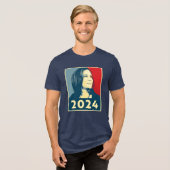 Kamala Harris 2024 Tri-Blend Shirt (Vorderseite voll)