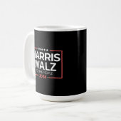 Kamala Harris 2024 und für das Präsidentschaftswah Kaffeetasse (Vorderseite Links)