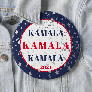 Kamala Harris 2024 unterstützt Red White Blue Button