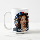 Kamala Harris 2024 US Flagge Kaffeetasse (Links)