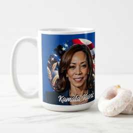 Kamala Harris 2024 US Flagge Kaffeetasse