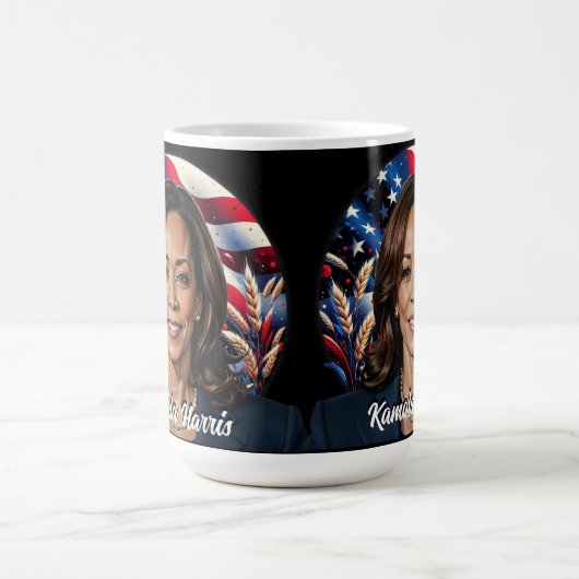 Kamala Harris 2024 US Flagge Kaffeetasse (Mittel)