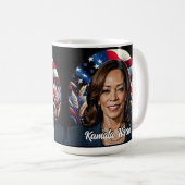 Kamala Harris 2024 US Flagge Kaffeetasse (VorderseiteRechts)