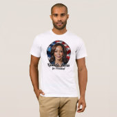 Kamala Harris 2024 US Flagge T-Shirt (Vorne ganz)