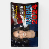 Kamala Harris 2024 Vote Patriotic Campaign Banner (Vertikal)