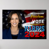 Kamala Harris 2024 Vote Patriotic Campaign Poster (Vorne)