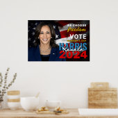 Kamala Harris 2024 Vote Patriotic Campaign Poster (Küche)