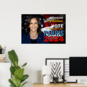 Kamala Harris 2024 Vote Patriotic Campaign Poster (Heimbüro)