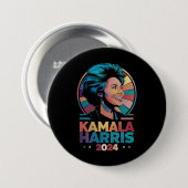 Kamala Harris 2024 Wahl des Präsidenten Kamala Button (Vorne & Hinten)