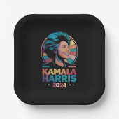 Kamala Harris 2024 Wahl des Präsidenten Kamala Pappteller (Vorderseite)