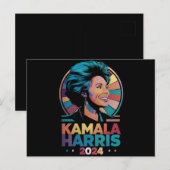 Kamala Harris 2024 Wahl des Präsidenten Kamala Postkarte (Vorne/Hinten)