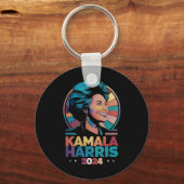 Kamala Harris 2024 Wahl des Präsidenten Kamala Schlüsselanhänger (Vorderseite)