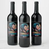 Kamala Harris 2024 Wahl des Präsidenten Kamala Weinetikett (Flaschen)