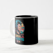 Kamala Harris 2024 Wahl des Präsidenten Kamala Zweifarbige Tasse (Vorderseite Links)