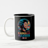 Kamala Harris 2024 Wahl des Präsidenten Kamala Zweifarbige Tasse (Links)