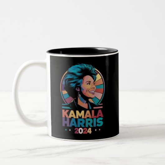 Kamala Harris 2024 Wahl des Präsidenten Kamala Zweifarbige Tasse (Links)